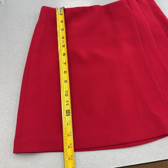 Alice + Olivia Vibrant Red A-Line Skirt - Picture 8 of 9